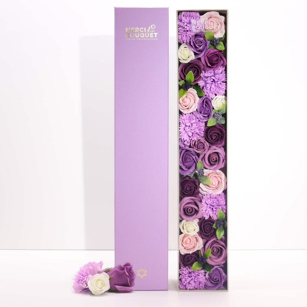 Soap Flowers Extra Long Lavender Rose and Carnation