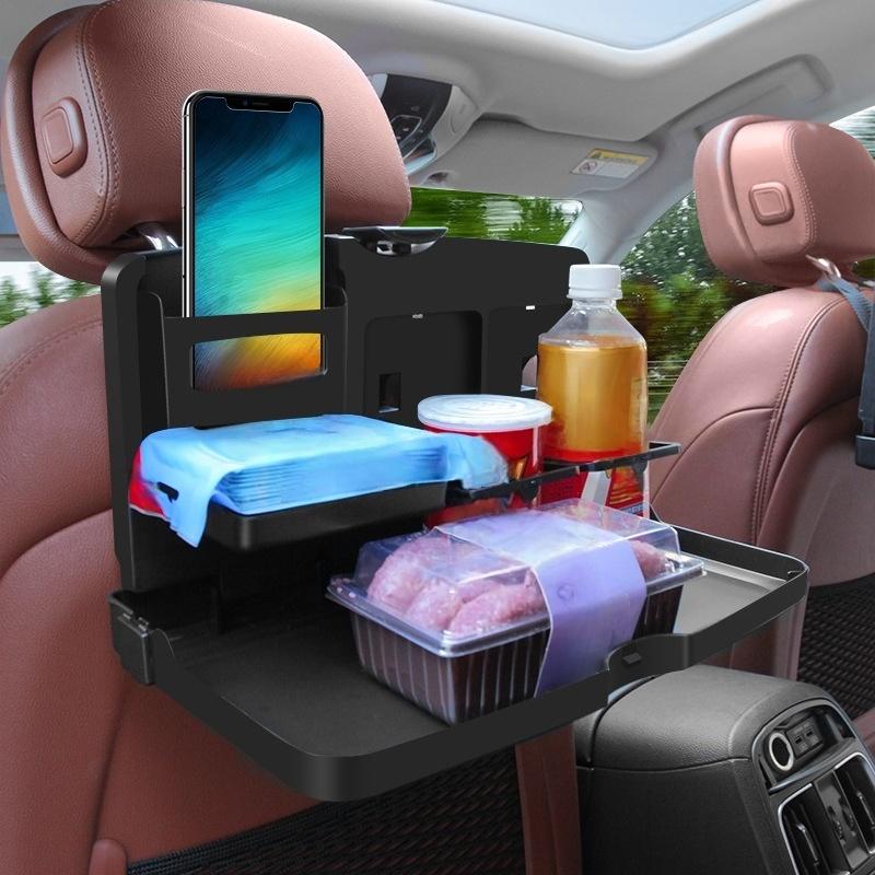 1Pcs Auto Interior Accessories Universal Car Dining Tray Tray With Cup Holder And Phone Storage Backseat Organizer Tray