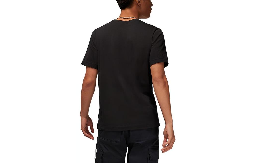 Jordan T Shirts Men's Black Crew Neck Moderate Straight Fit DQ7377-010