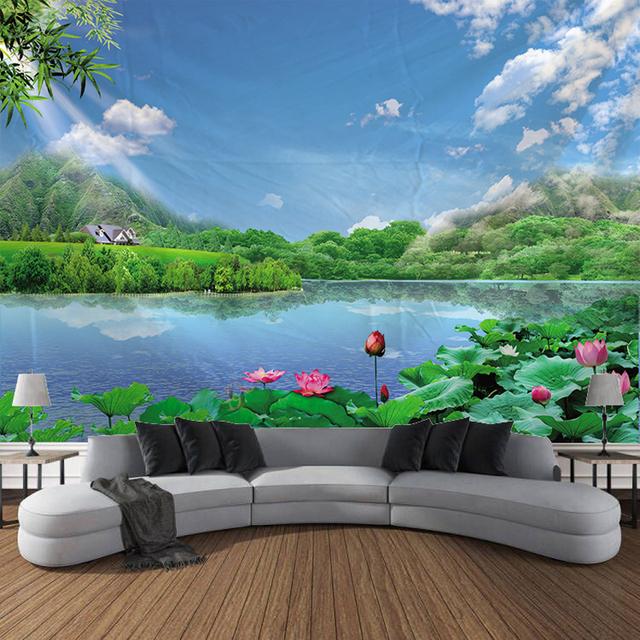 

Лесной водопад, река, ручей, солнечный свет, настенный гобелен, художественное украшение, занавеска, подвесное украшение для дома, спальни, гостиной 95cmX73cm