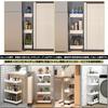 SPACEKEEPER Kitchen 13cm Gap Storage with Rolling for Small Next to 4 White Cart, Slim, Rack, Casters, Rack, Stylish, Spices, Food, Bottles, Items,