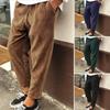 Herren Herbst & Winter Kordhose Locker Gerade Bein Cropped Hose