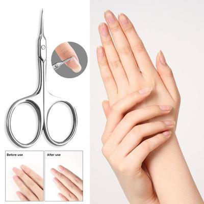 Professional Cuticle Scissors Ergonomic Stainless Steel Ultra Fine Curved Blade Cuticle Nippers Manicure Pedicure Tool