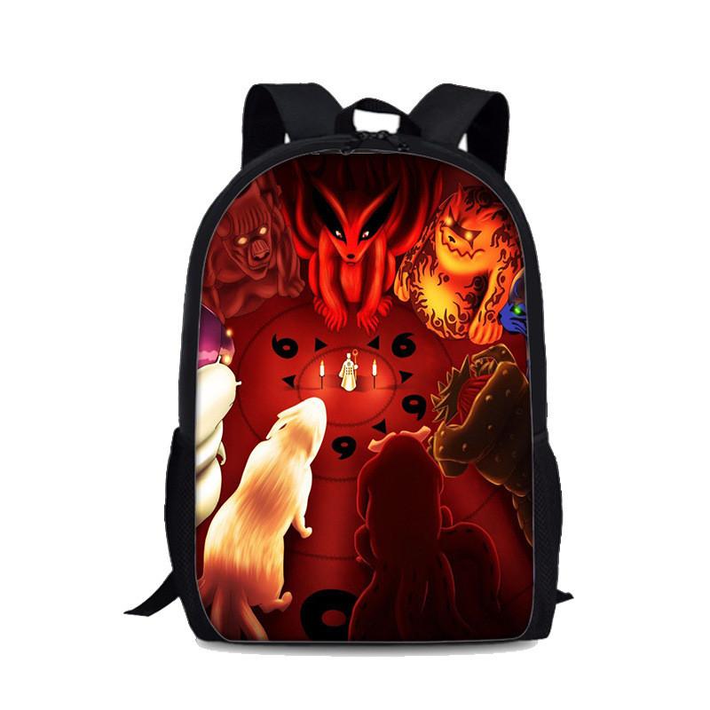Naruto Uzumaki Kinderrucksack Mit Großem Fassungsvermögen Und Wasserabweisendem Nylon Für Schule Und Reisen