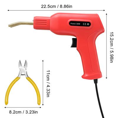 50W Plastic Welding Machine Plastic Welder 200 PCS Staples Plastic Welding Kit Heat Gun Automobile Bumper Maintenance Tools