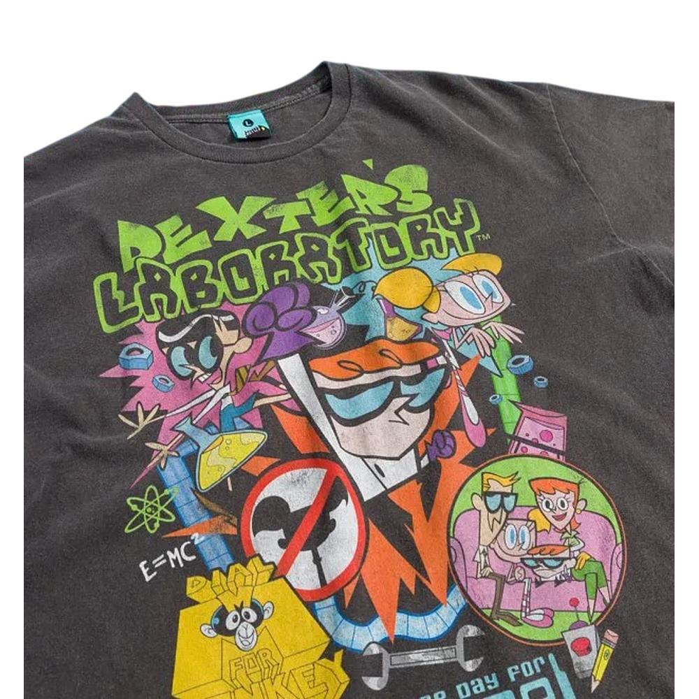 Dexters Laboratory Unisex Adult Vintage Wash T-Shirt