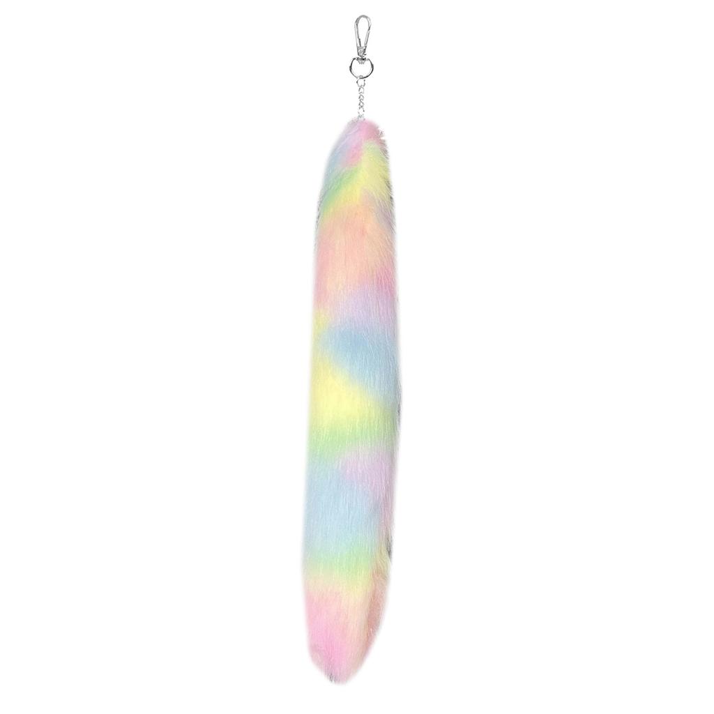 Decorative Fox Tail Keychain Pendant 25cm/40cm Faux Fluffy Soft Plush Hanging Accessory for Bags or Keys Decoration