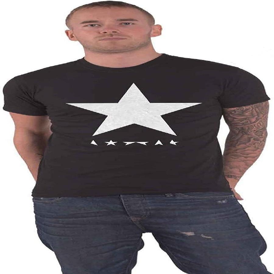 David Bowie T Shirt Blackstar Band Logo Album Cover Official Mens New Black S чёрный
