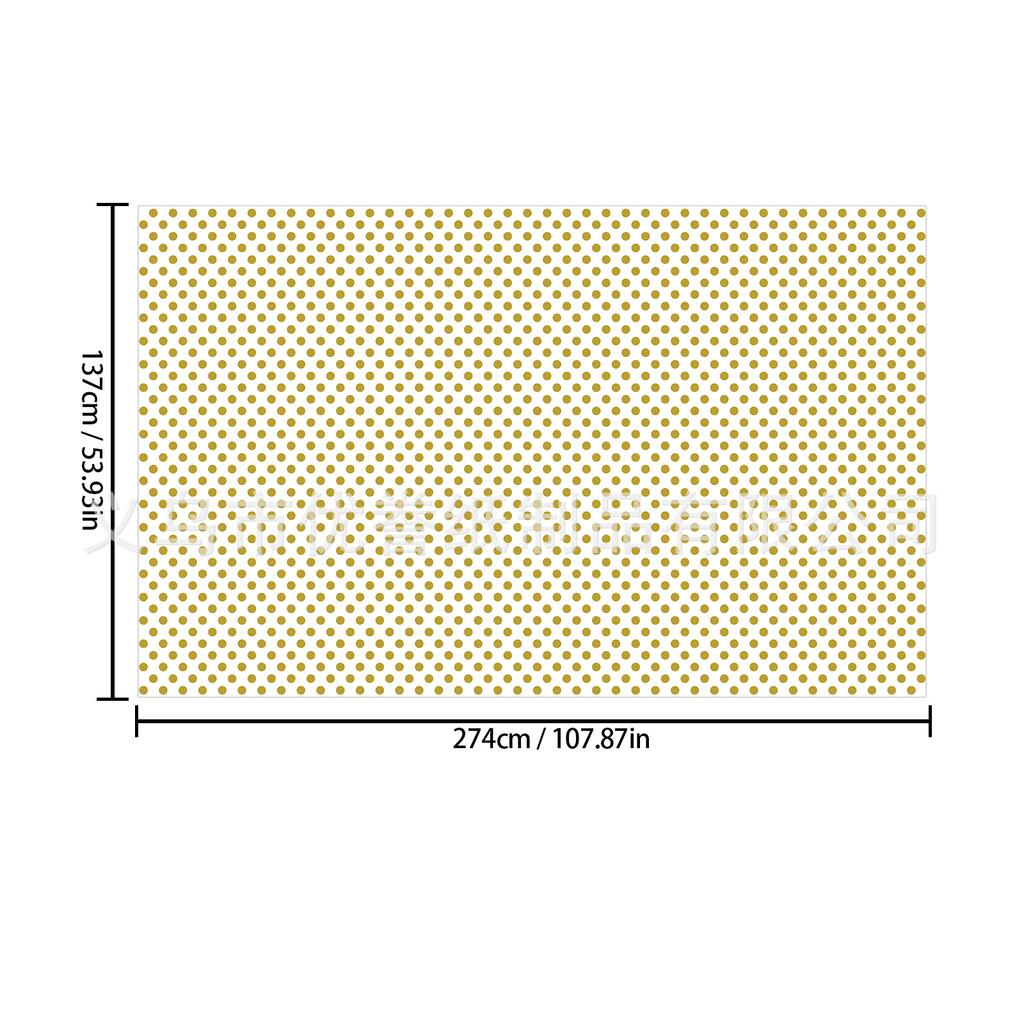 Spot Bronzing Weiß Foundation/Foundation/Blauer Hintergrund Großes Goldpunkt-Thema Tischdecke Einwegtischdecke Wasserdicht