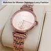 Women's Gold Watch, Simple Design, Ultra-Thin, Waterproof, Classic, Stylish, Casual, Cute, Business, Stainless Steel, Gift
