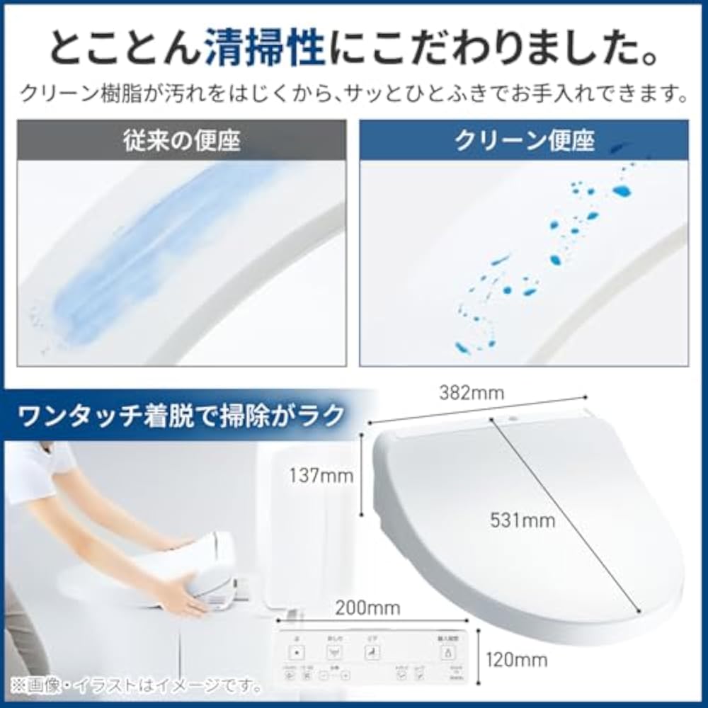 TOTO Washlet (Instantaneous) Easy To Clean TCF8FKM02 #SC1 Pastel Ivory
