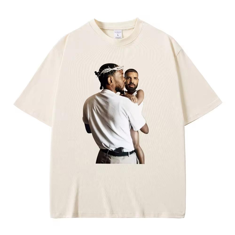 Streetwear Rapper Kendrick Lamar Drake Funny Meme T-Shirt Mr Morale The Big Steppers Tee Men Women Hip Hop Casual Oversized Top