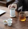 Ceramic teapot gaiwan with 2 cups a tea sets portable travel tea set drinkware