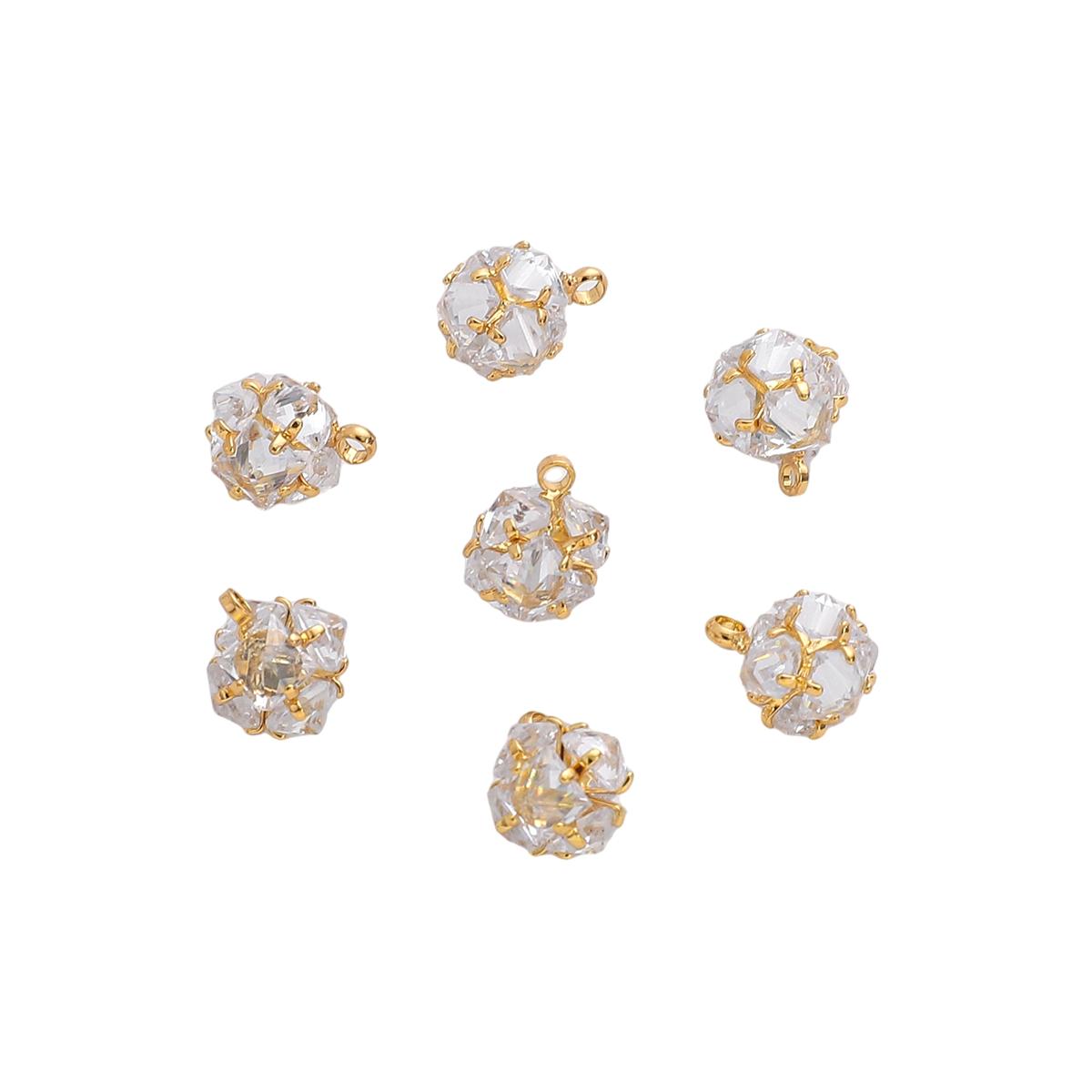 

Медь циркон квадратная геометрия подвески для DIY ожерелье серьги DIY ювелирных изделий фурнитура 8mm