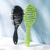 Wet Brush Curved Massage Comb with Flexible Bristles for Wet Hair - Available In Green, Pink, Blue,Purple and Black