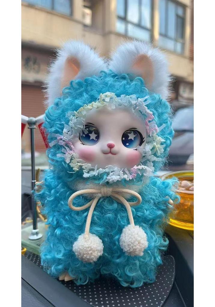 Curly-Haired Short-Eared Rabbit Plush Doll - Car Accessory, Bag Pendant, Gift