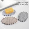 Shower Soap Holder Silicone Soap Box Silicone Soap Dish with Drain for Bathroom Sink Organization Anti-slip Bottom Bar Holder