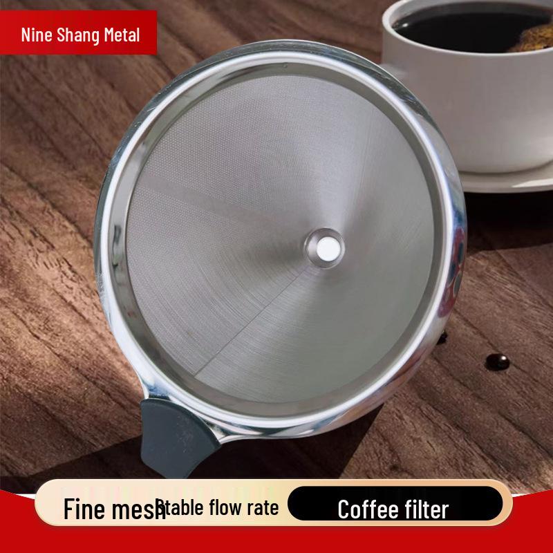 Doppellagiger Edelstahl-Pour-Over-Kaffeefilter-Trichter - Papierlos, zum Tropfen
