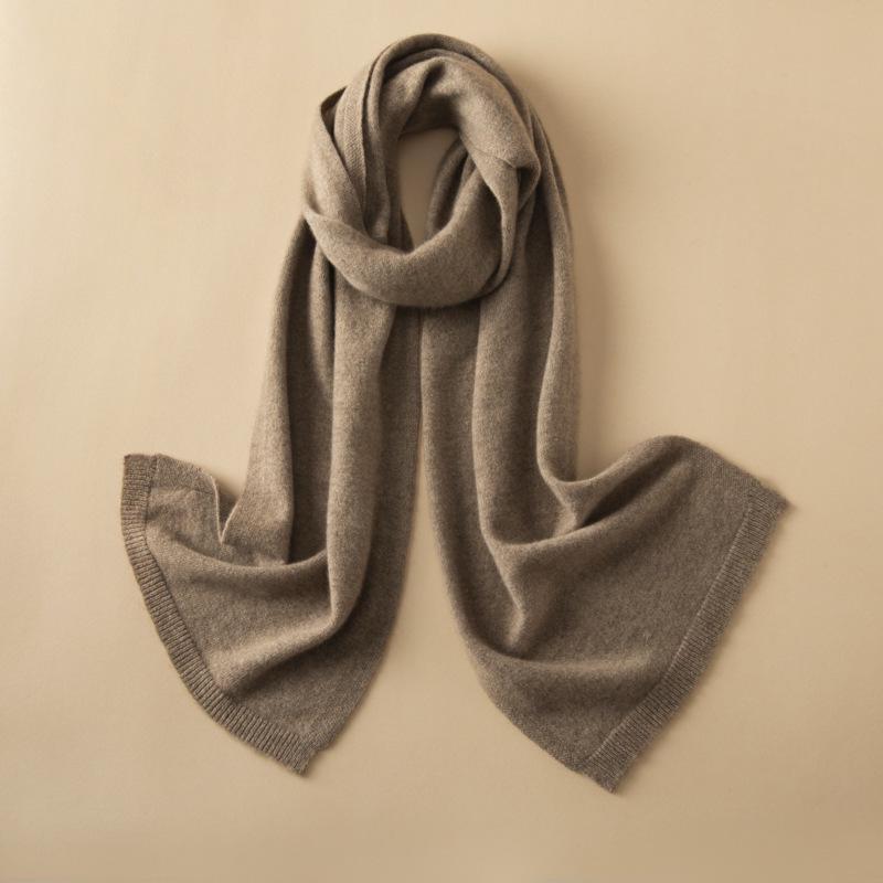 Women s 100% Pure Cashmere Scarf - Warm, Windproof, High-End Knit Neck Warmer Above 175cm фиолетовый