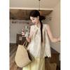 Women's Ethnic-Style Frog Button Crochet Top & Wide-Leg Pants Set - Summer 2026 Retro Fashion