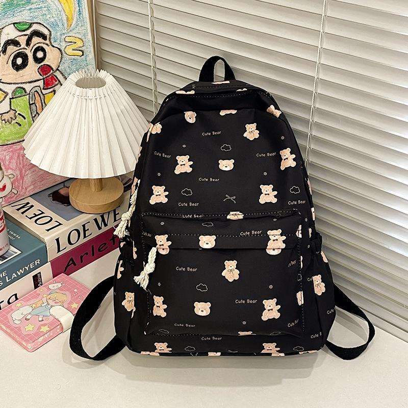 schoolbag female junior high school student cute printed computer backpack lightweight large-capacity high school student backpack