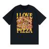 Ich liebe Pizza Grafik Unisex T-Shirts Herrenbekleidung Vintage Gothic Sommer T-Shirt Tops Hohe Qualität Komfort T-Shirt