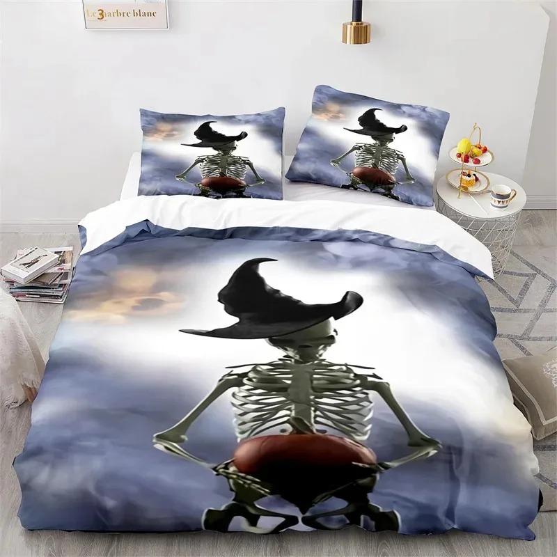 Halloween Pumpkin Horror Festival Bat Bedding Set Boys Girls Twin Queen Size Duvet Cover Pillowcase Bed Kids Adult