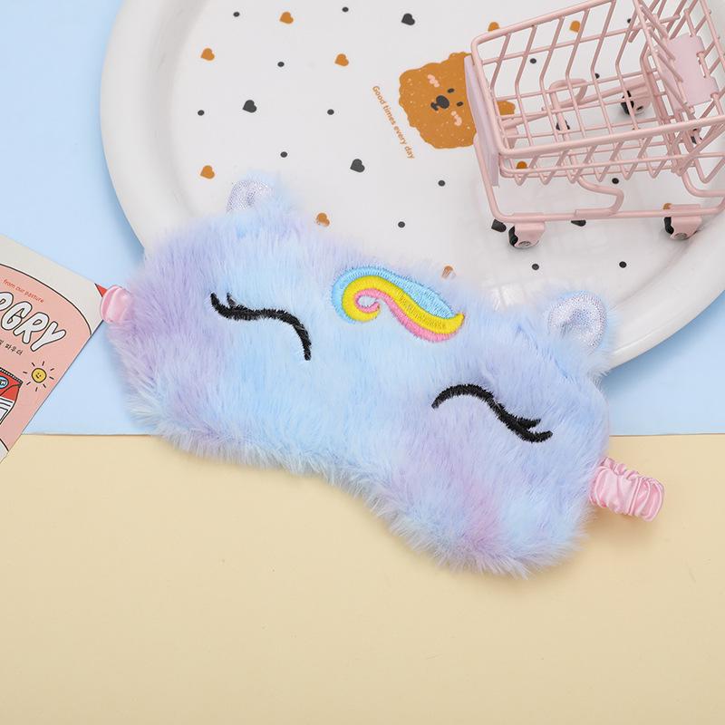 Plush Squinting Eye Mask: Breathable, Light-blocking, and Comfortable for Autumn/Winter Sleep.