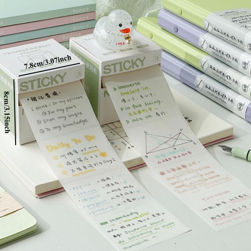 150 Sheets Ansparent Sticky Notes - Pull-out Writing Sticky Stickers, Quick-drying, Suitable for Office and School