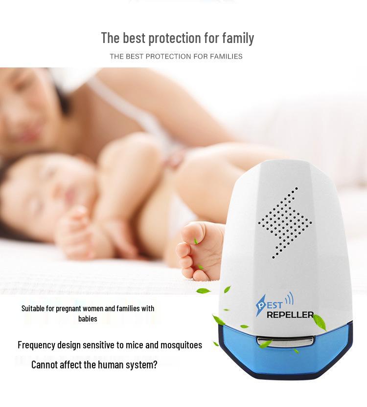 2024 Ultrasonic Mouse Repeller with Night Light - High Power Pest Control Device