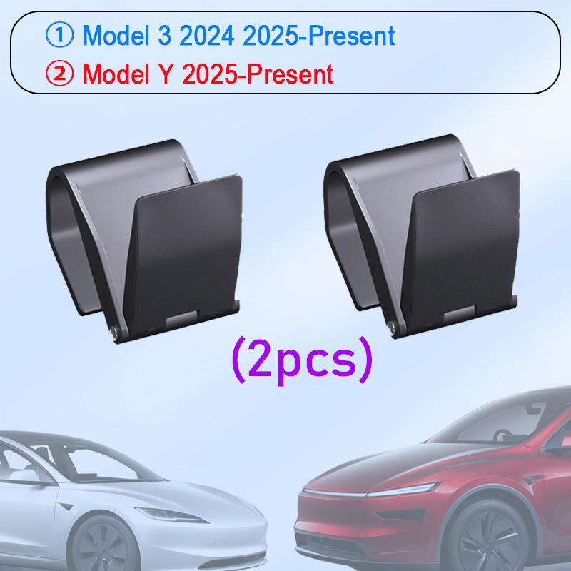 Tesmayx For 2025 Tesla Model 3 Y Juniper Highland Glove Box Car Hooks ABS Storage Holder Tesla Model 3 Car Dedicated Accessories