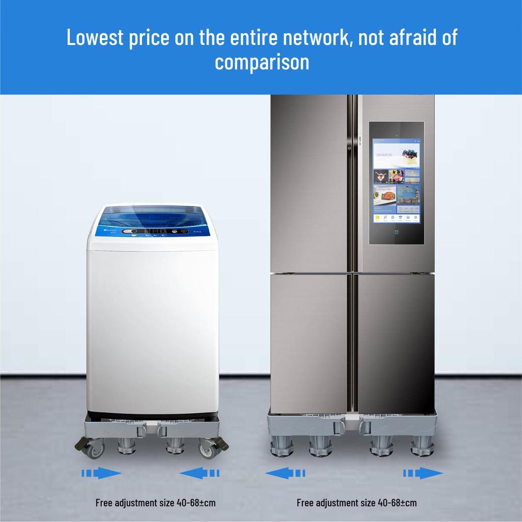 Adjustable Moisture-Proof Washing Machine Stand with Drum Impeller