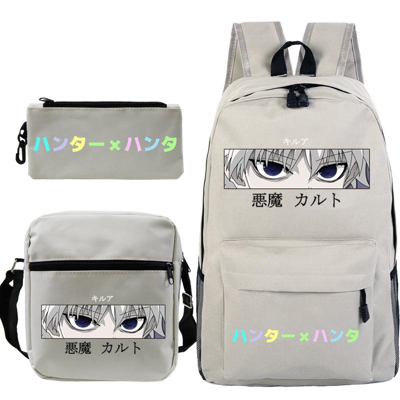 

Riman full-time hunter printing schoolbag shoulder bag pencil bag student stationery three-piece set Three-piece set