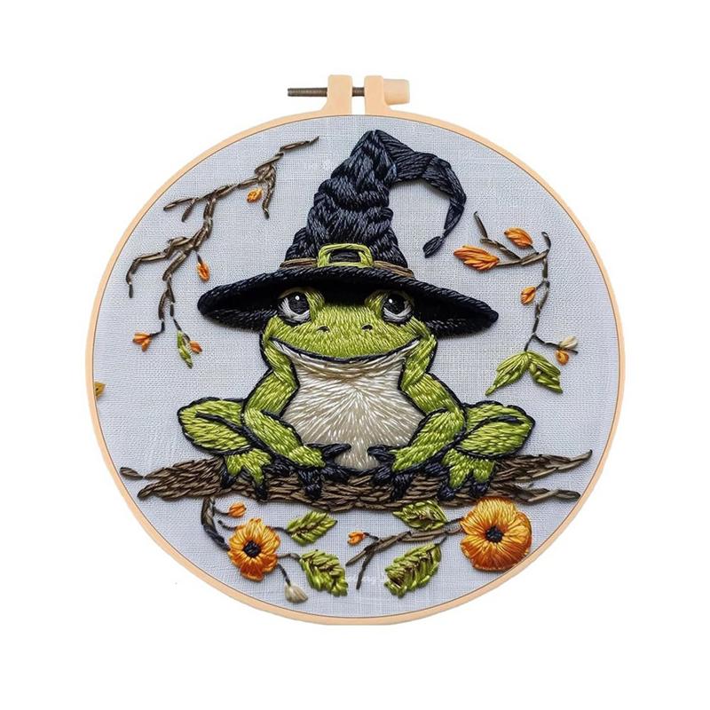 

AEE4-Non-Finished Halloween Series, Cross-Stitch Bag, Embroidery Bag For Beginners, DIY Decoration Home Room