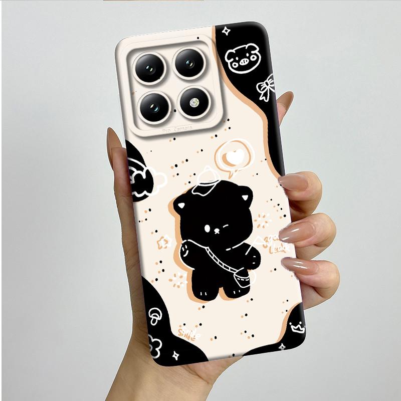 For Xiaomi 14T Pro Phone Case 14Tpro Soft Silicone TPU Sweet Painted Casing Cartoon Printed Shockproof Protective Back Cover