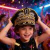 Shimmering Marine Hat with Rivet Studs Rhinestones Decors for Women Girl Roleplay Game and Stage Performances Dressingup