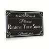 1pc Please Remove Your Shoes Metal Tin Sign, Vintage Plaque Decor Wall Art, Wall Decor, Room Decor, Home Decor, Restaurant Decor