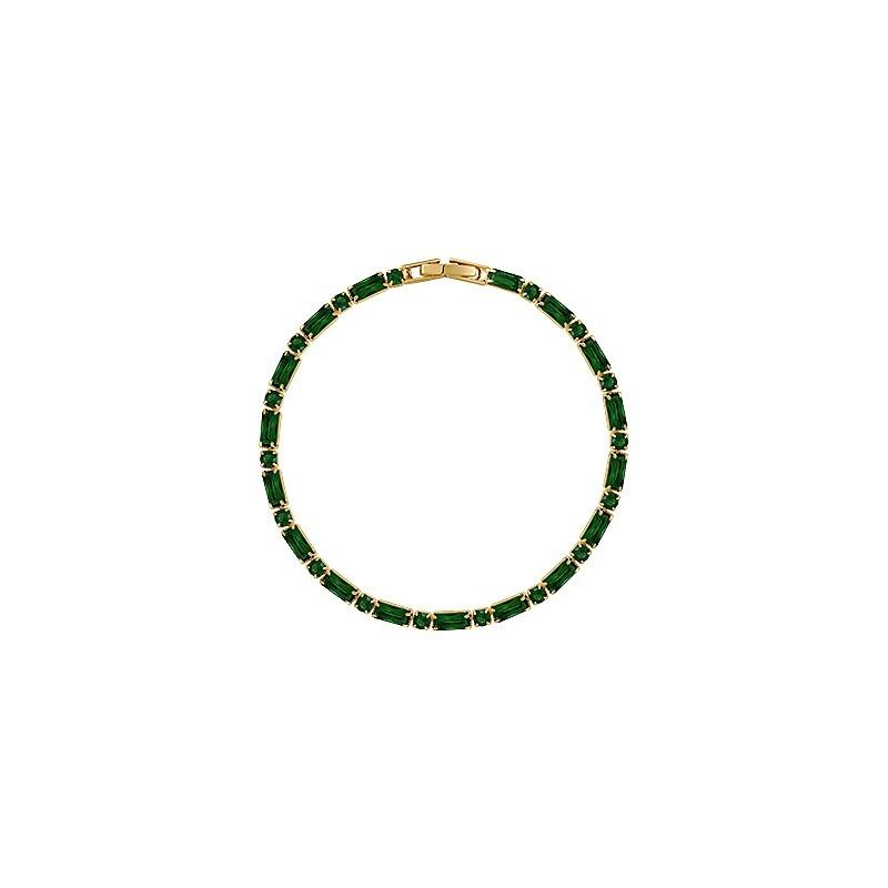 Copper Micro-set Vintage Emerald and Zircon Bracelet Accessory - Elegant and Luxurious Bracelet Accessory