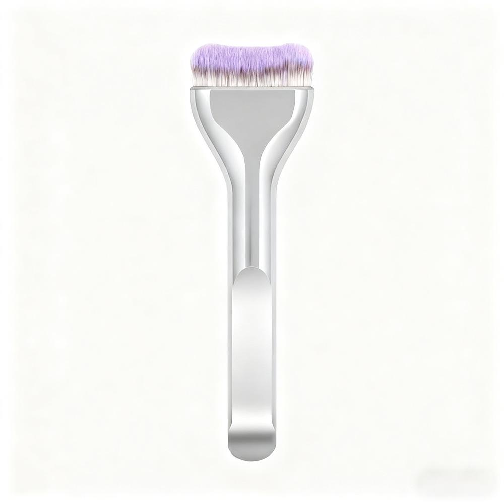 Ultra-thin Seamless Fan Brush: Tongue-Shaped Foundation & Concealer Makeup Tool