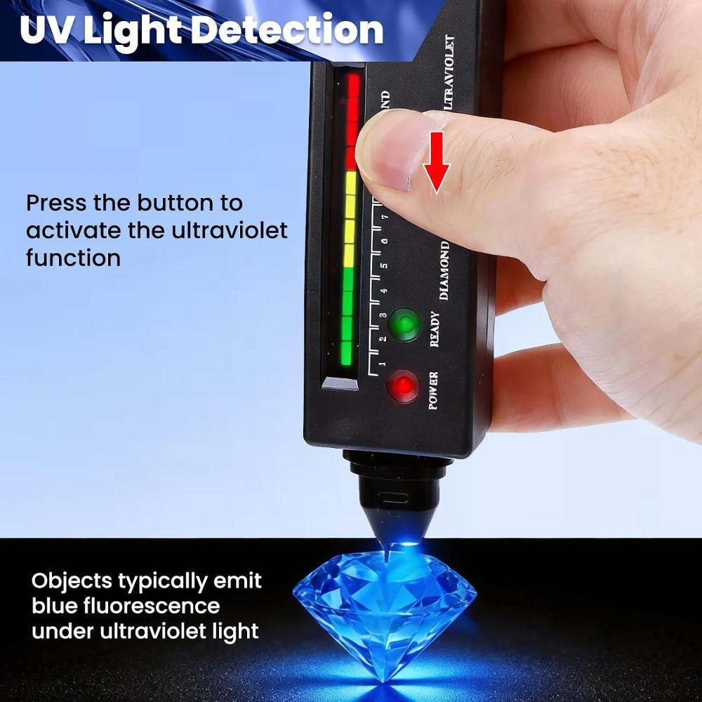 Thermal Sensor Gemstone Detector Fast 0.5s Detection Jewelry Tester Diamond Tester For Jewelry