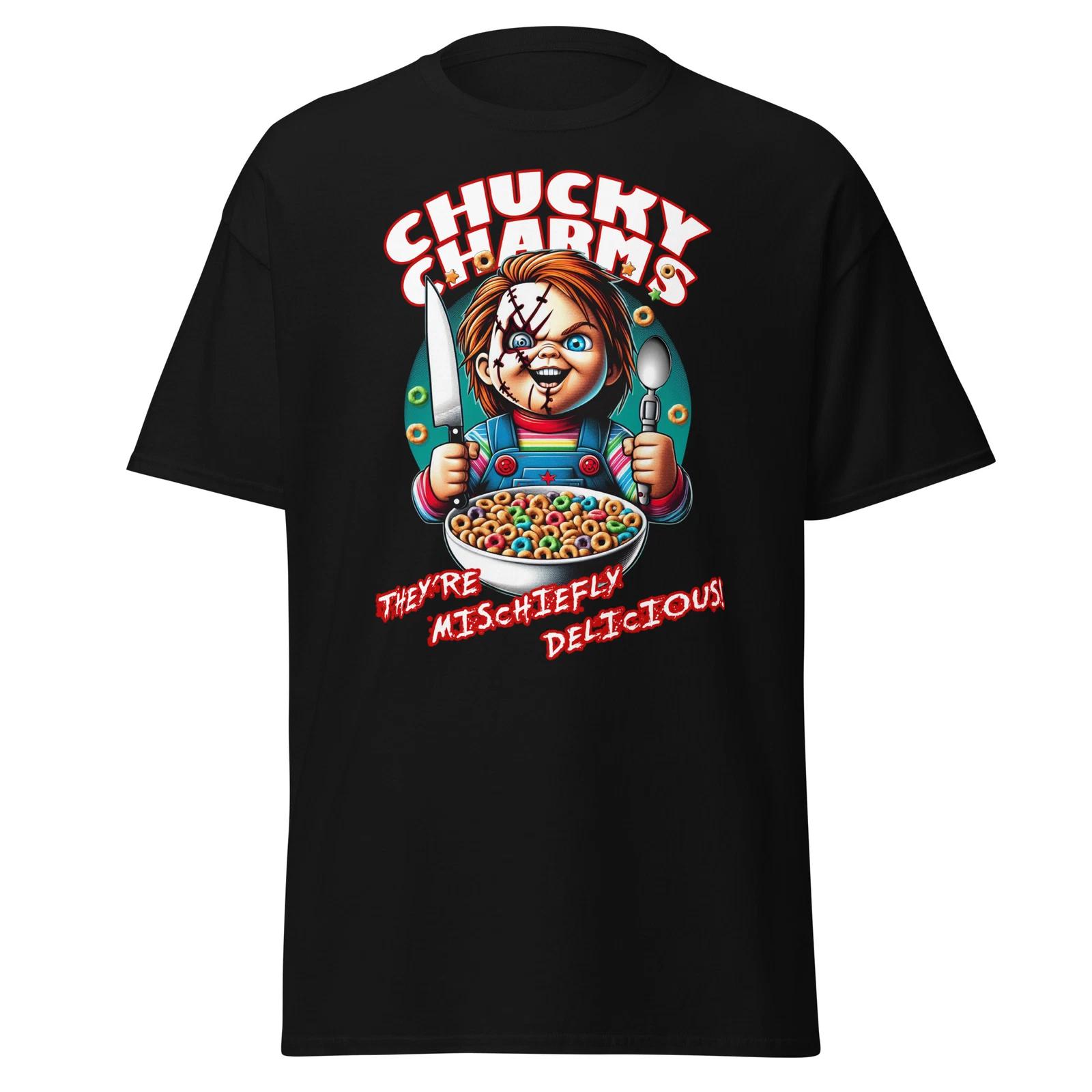Игривые Ужасы: Футболка с cereal-персонажами Chucky Charms XXXXL