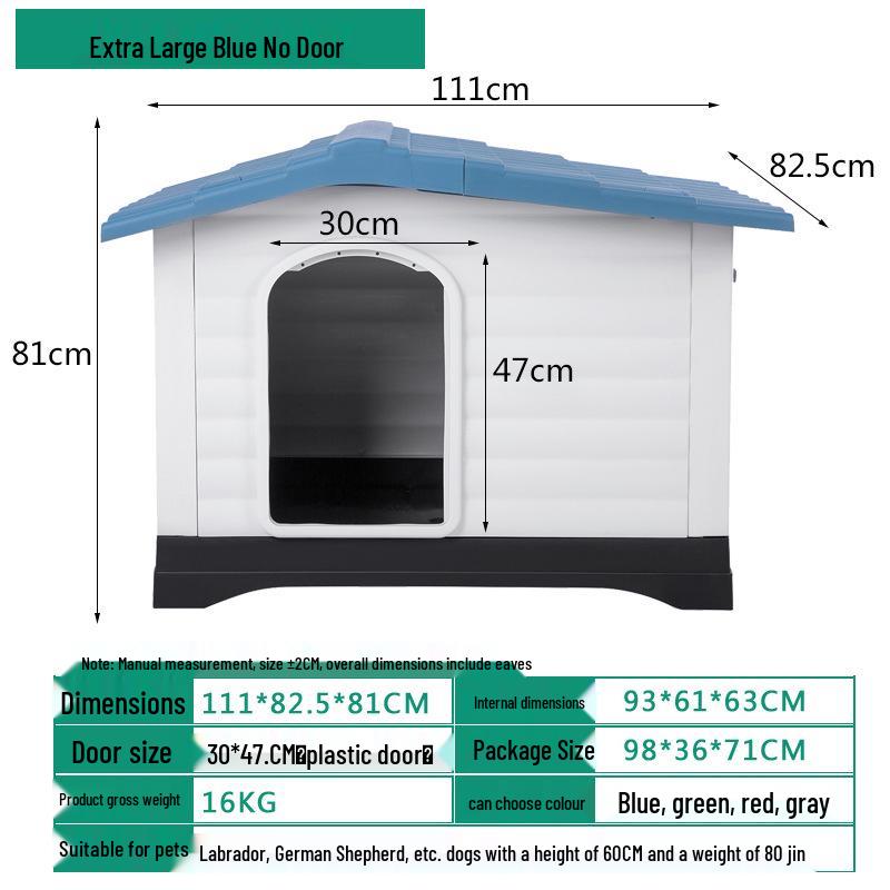All-Season Waterproof Outdoor Dog House for Small To Large Dogs