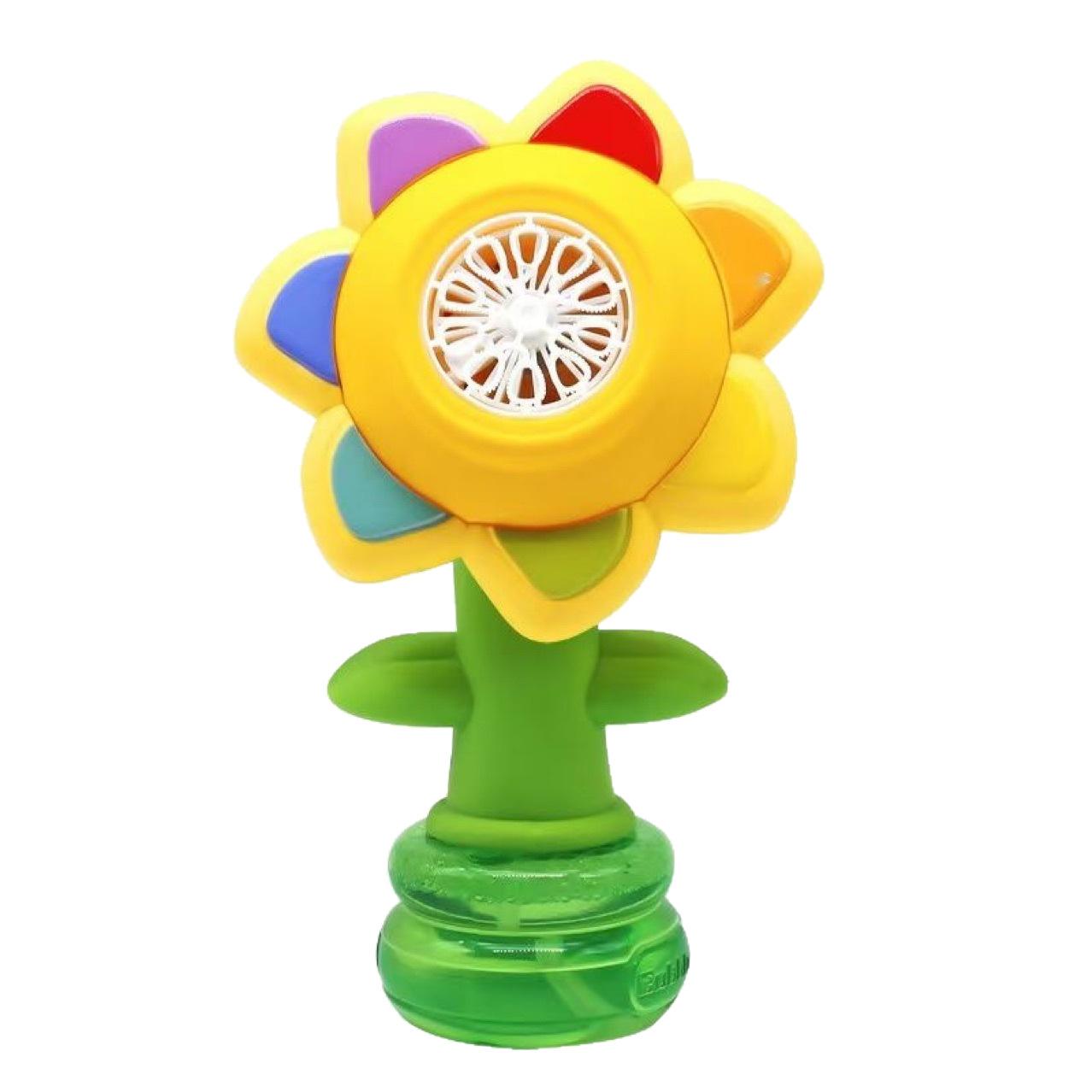 

Electric Bubble Sunflower Machine Toy Adjustable Kids Visual Doll Stimulation жовтий