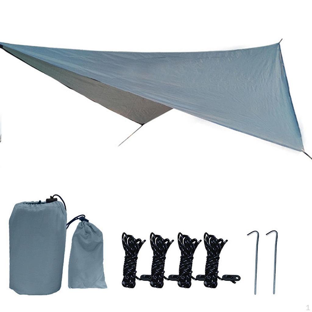 Camping Tarp Canopy Easily Set Up with Storage Bag Rain Awning Tent for Backpacking