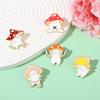 Adorable Mushroom Brooch Cute Metal Badge Fashion Accessory For Clothing And Bags