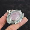 Ciondolo Pietra Preziosa Quarzo Rosa Ciondolo in Argento Sterling 925 Gioielli Fatti a Mano Ciondolo Statement Ciondolo Elegante Gioielli in Argento Regali di Anniversario