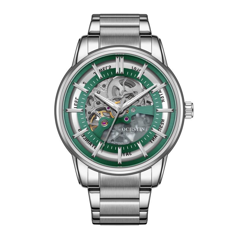 2023 Populární Pánské Tourbillonové Vodotěsné Automatické Mechanické Hodinky Black Warrior