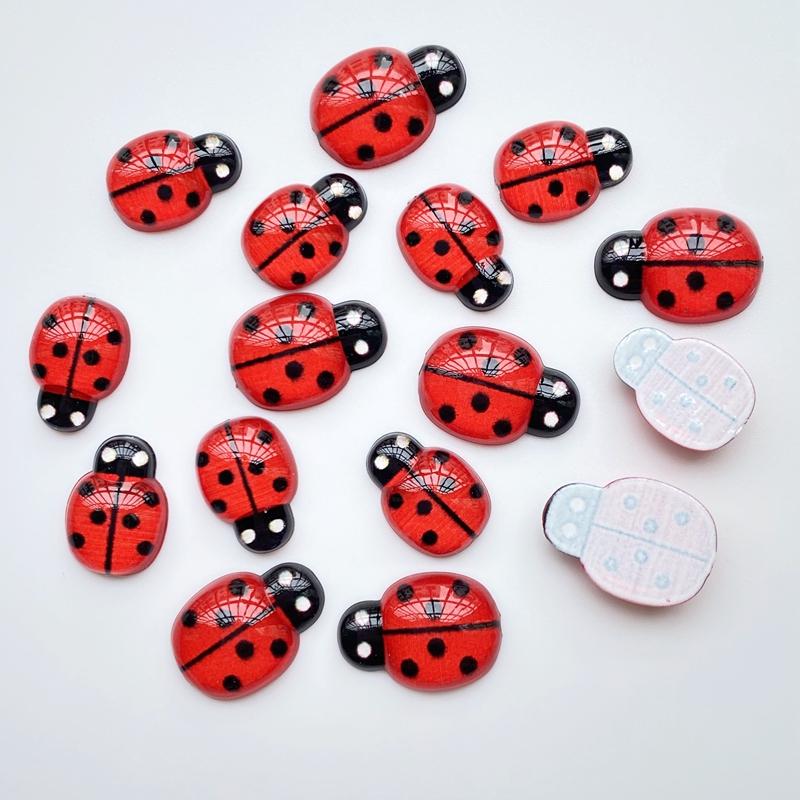 40Pcs New Resin Cute Mini Insects Flat Back Cabochon Scrapbooking Hair Bow Center Embellishments DIY Accessories F8