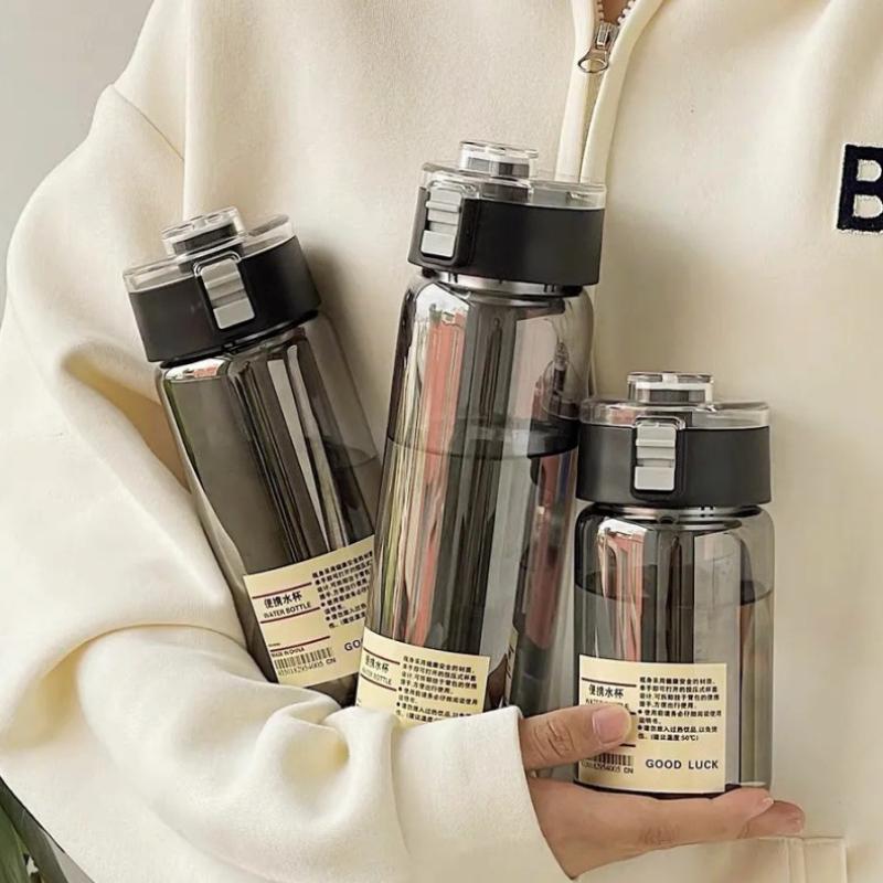 Portable Transparent Kawaii Water Bottle Sports Water Cup Plastic Handy Cup Outdoor Travel Office Essential Water Bottle ]Cup