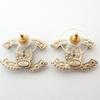 [Pre-owned] CHANEL Coco Mark Rhinestone Earrings/j55-47